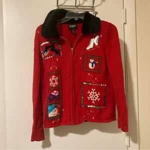 Vintage Red Designers Originals Studio Ugly Christmas Sweater